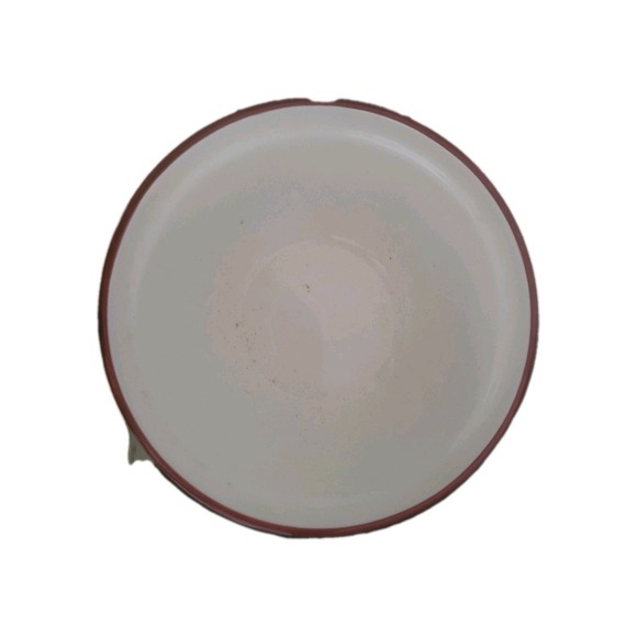 Lillian Vernon Ceramic Serving Bowl 6-1/2" Yellow w/ Purp Grapes & Green Vines - Picture 4 of 5